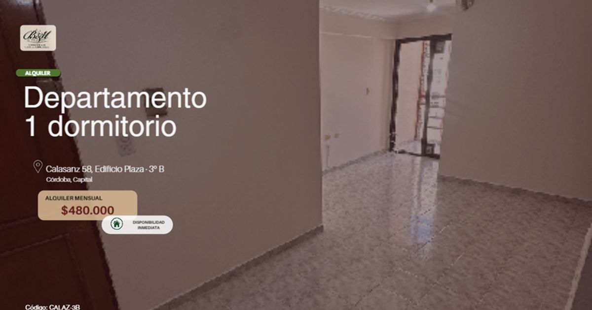 Departamento en Calasanz 58 · Edificio Plaza 3º B