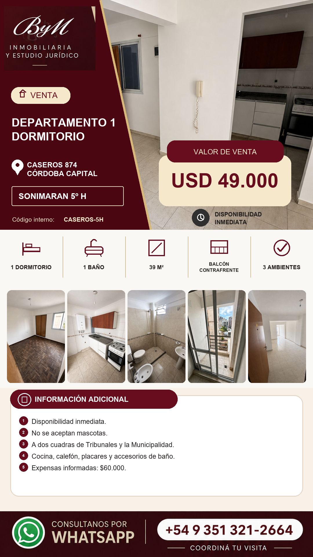 Departamento en Caseros 874 · Sonimaran 5º H
