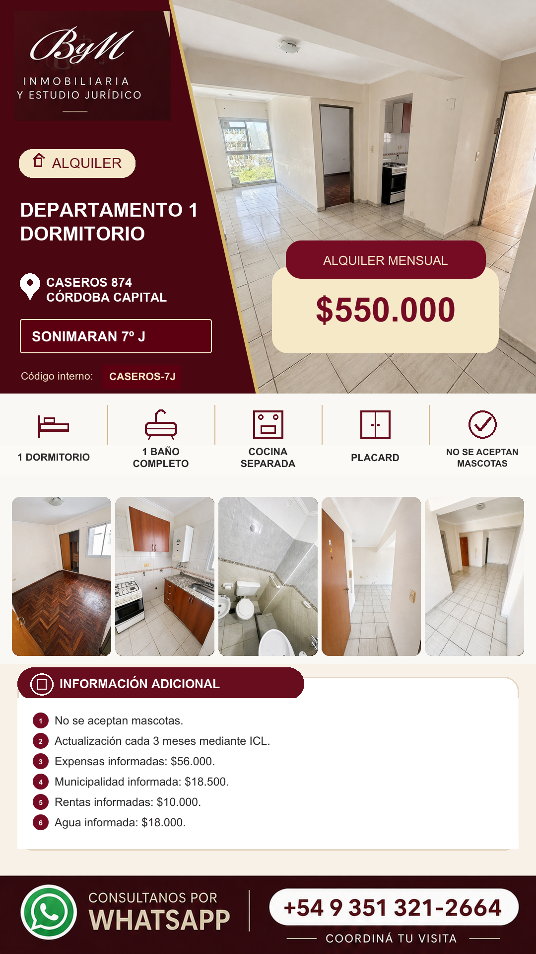 Departamento en Caseros 874 · Sonimaran 7º J