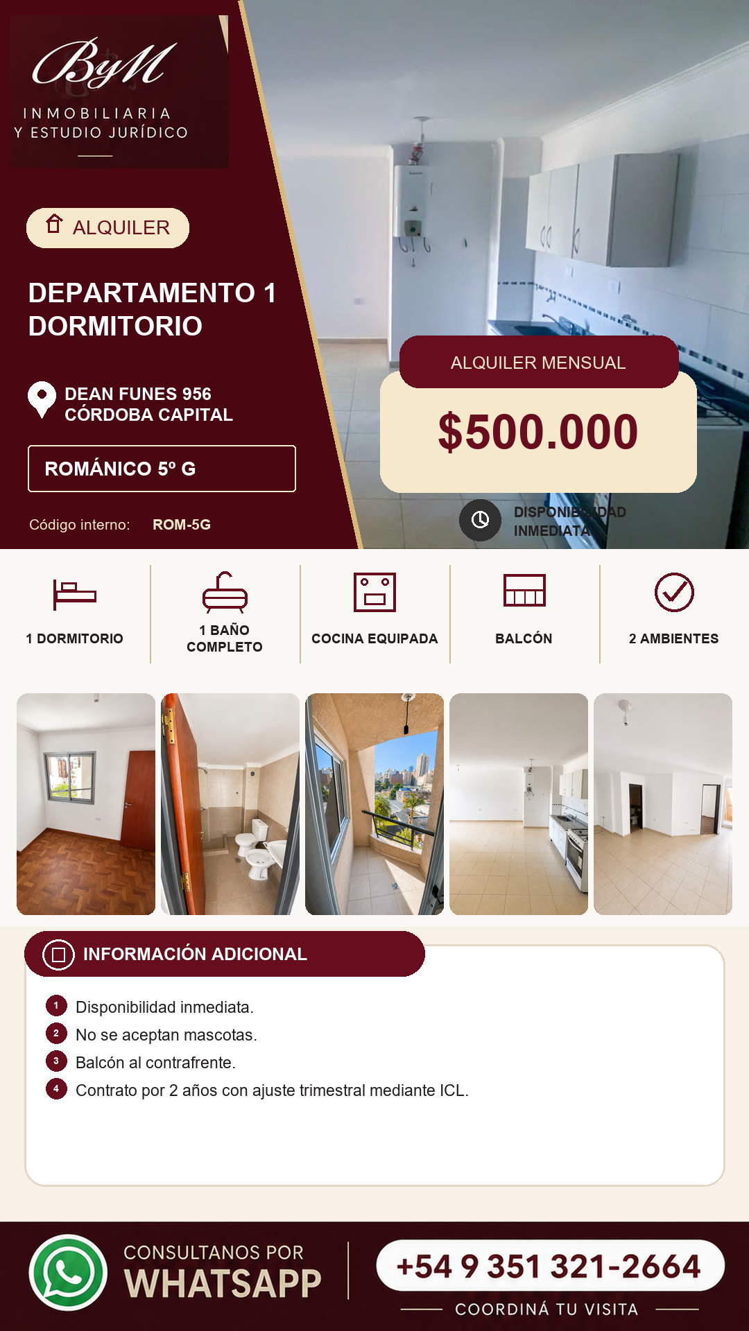 Departamento en Dean Funes 956 · Románico 5G